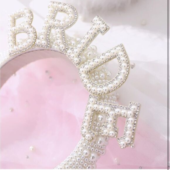 Bride pearl headband - Picture 5 of 7